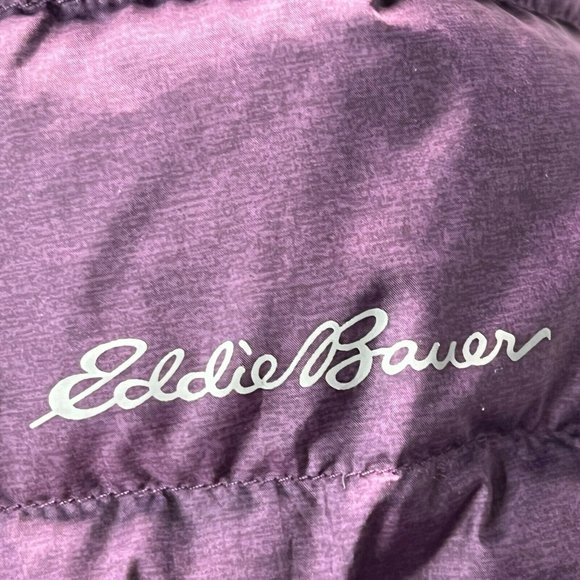 Eddie Bauer EB 650 Down Puffer Jacket Womens XS Purple Hooded Zip Up Out… - Picture 4 of 8